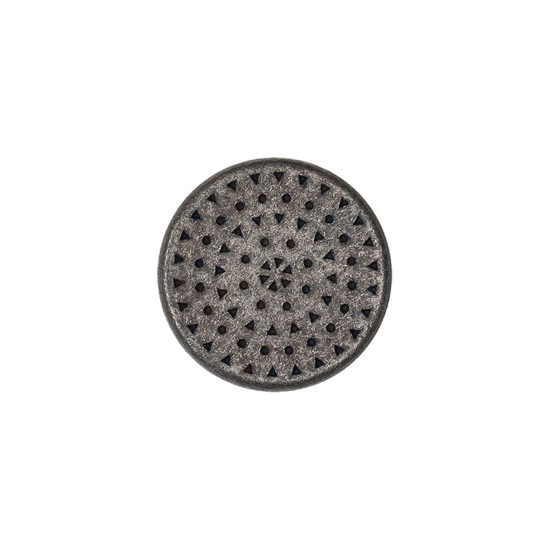 Italian Denim Geometric Shank Back Button - 28L/18mm