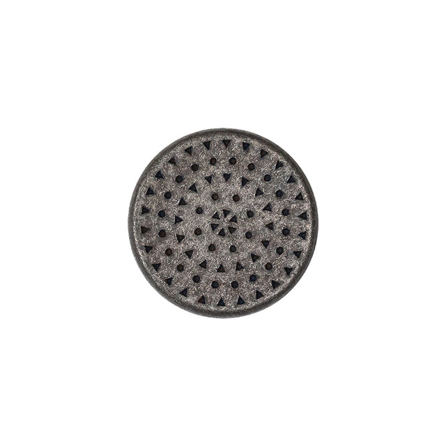 Italian Denim Geometric Shank Back Button - 28L/18mm