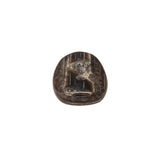 Gray and Brown Wood-Look Oval 2-Hole Plastic Button - 28L/18mm