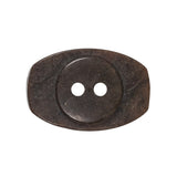 Gray and Brown Wood-Look Oval 2-Hole Plastic Button - 44L/28mm