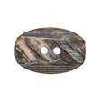 Gray and Brown Wood-Look Oval 2-Hole Plastic Button - 44L/28mm
