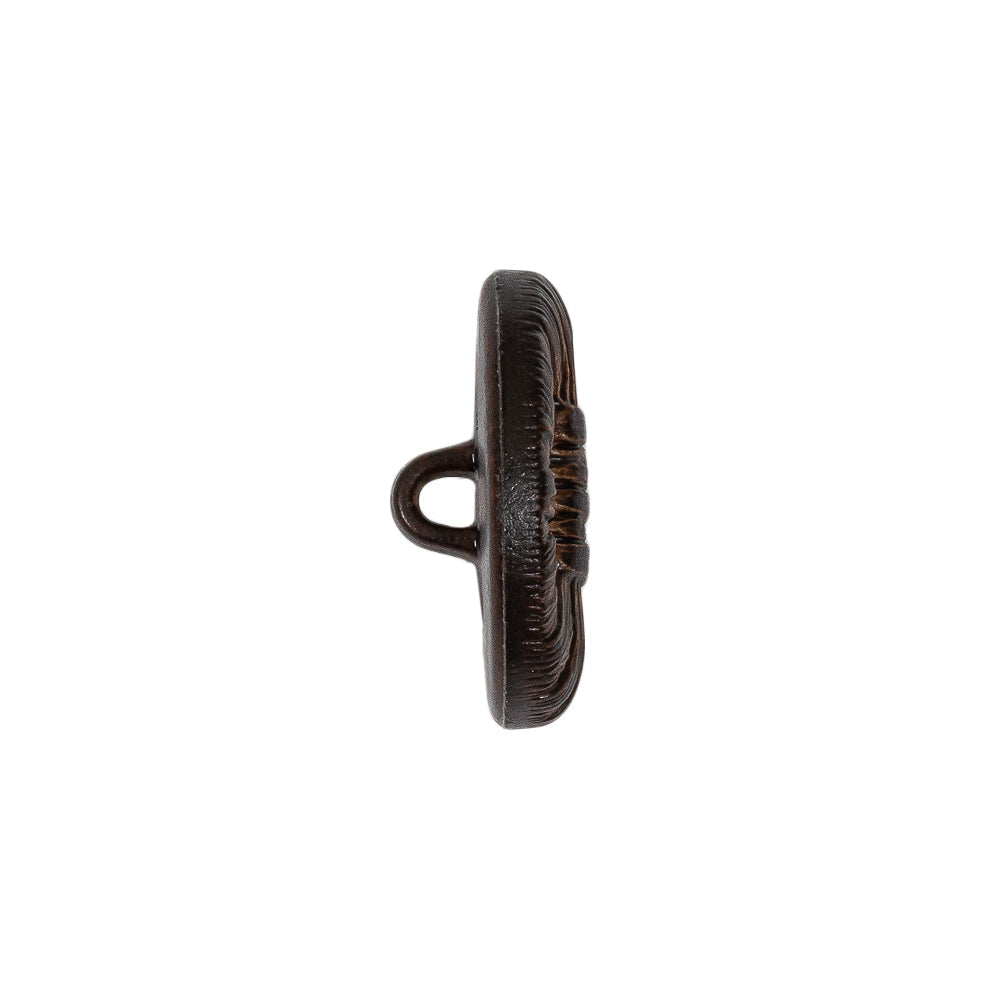 Warm Brown Raffia Knot Shank Back Plastic Button - 32L/20mm