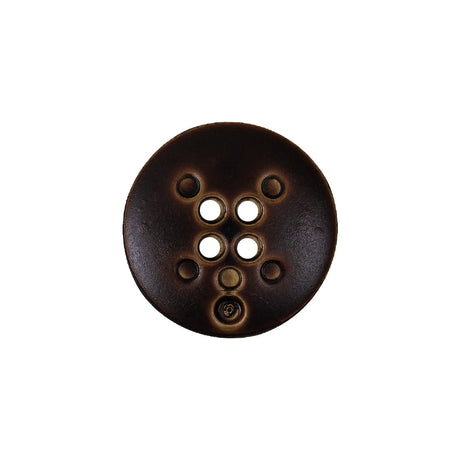 Russet Brown Pie Crust Rim 4-Hole Plastic Button - 32L/20mm