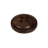 Deep Brown Dome Shaped 4-Hole Wood Button - 38L/24mm