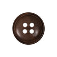 Deep Brown Dome Shaped 4-Hole Wood Button - 38L/24mm