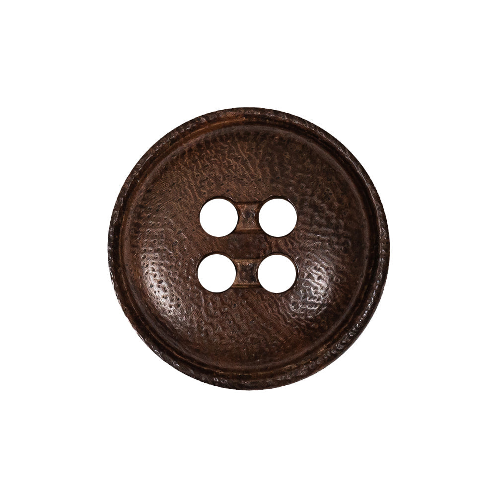 Deep Brown Dome Shaped 4-Hole Wood Button - 38L/24mm