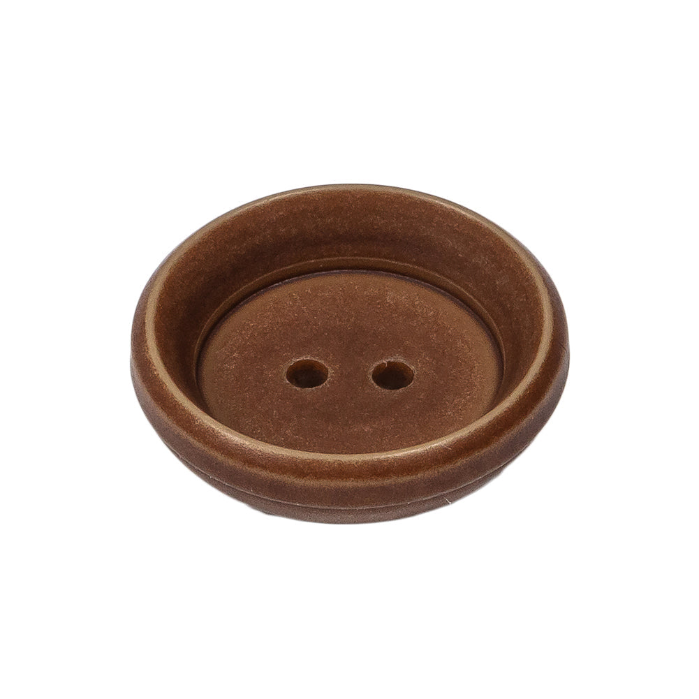 Clay Deep Well 2-Hole Plastic Button - 40L/25.5mm