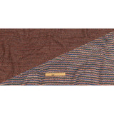 Teal, Blue and Cream Pink Striped Boucle Wool Sweater Knit