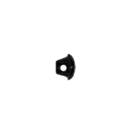 Black Faceted Shank Back Glass Button - 12L/7.5mm