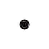 Black Faceted Shank Back Glass Button - 12L/7.5mm