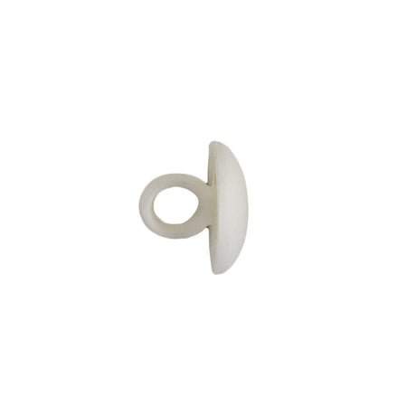 Matte Brilliant White Shank Back Plastic Button - 20L/12.5mm