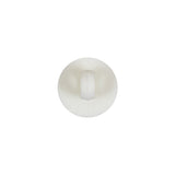 Matte Brilliant White Shank Back Plastic Button - 20L/12.5mm