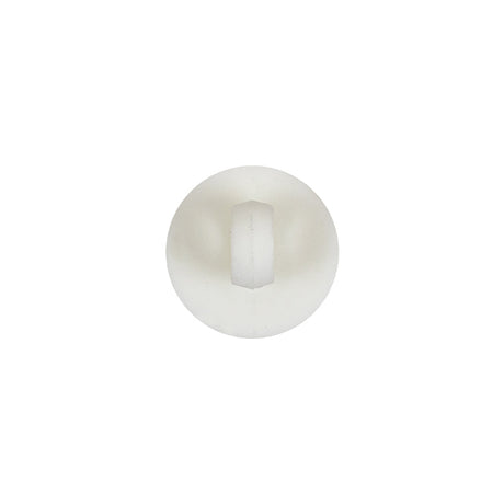 Matte Brilliant White Shank Back Plastic Button - 20L/12.5mm