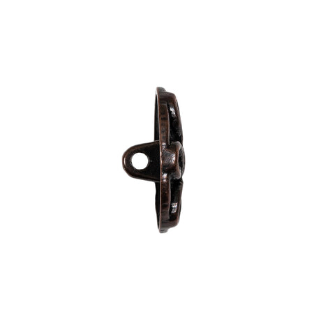 Antique Copper Knotted Floral Metal Shank Back Button - 32L/20mm