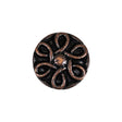 Antique Copper Knotted Floral Metal Shank Back Button - 32L/20mm