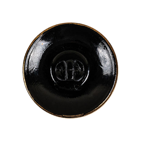 Black and Gold Textured Swirls Glass Shank Back Button - 42L/27mm