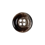 Black and Tan Mottled Rolled Rim 4-Hole Plastic Button - 30L/19mm