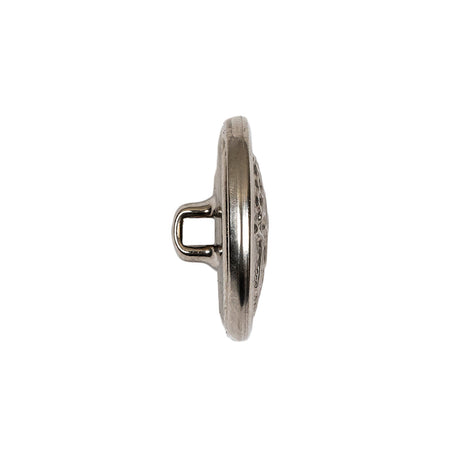 Silver Crest Shank Back Metal Button - 34L/21.5mm