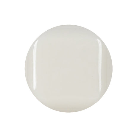 White Square Face Shank Black Plastic Button - 40L/25.5mm
