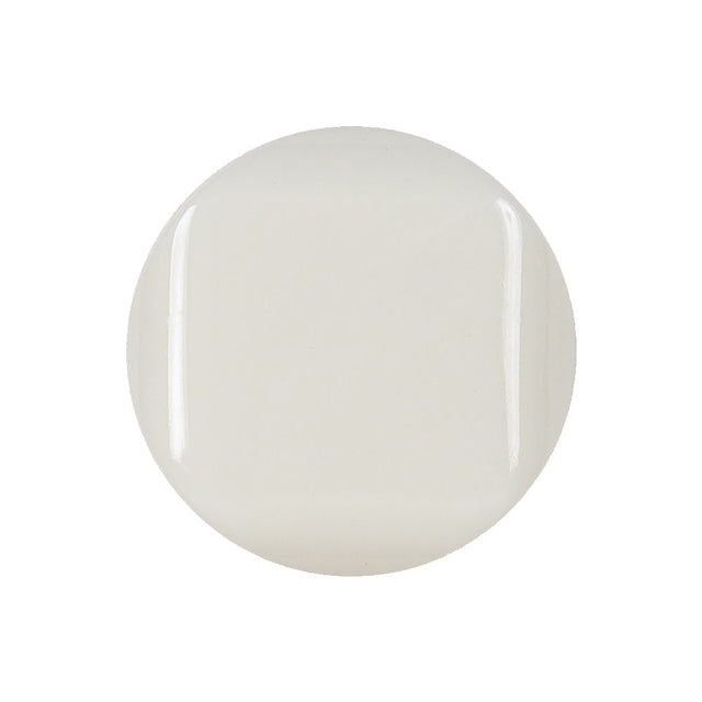 White Square Face Shank Black Plastic Button - 40L/25.5mm