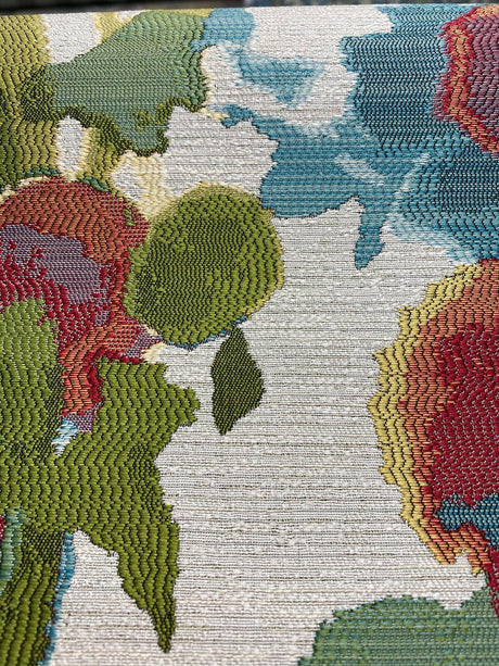 Swavelle Dewey Floral Petals Multi Confetti Jacquard Fabric - Confetti Floral Leaves, 57" Width, 28" Horizontal Repeat (1 Yard)