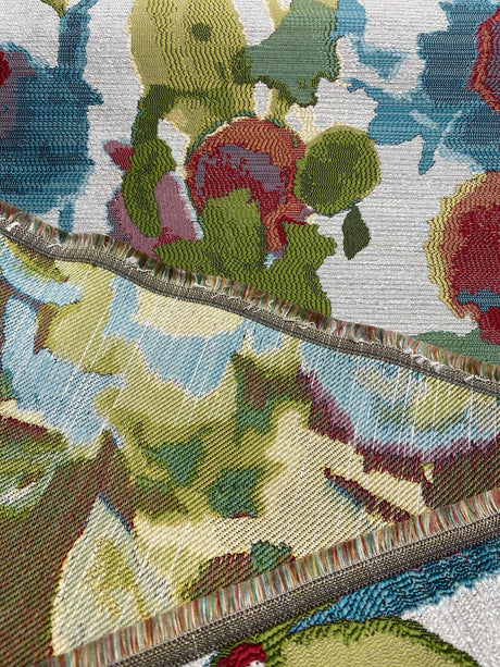 Swavelle Dewey Floral Petals Multi Confetti Jacquard Fabric - Confetti Floral Leaves, 57" Width, 28" Horizontal Repeat (1 Yard)