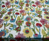 Swavelle Dewey Floral Petals Multi Confetti Jacquard Fabric - Confetti Floral Leaves, 57" Width, 28" Horizontal Repeat (1 Yard)