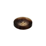 Demitasse and Beige Swirled Semitranslucent 4-Hole Plastic Button - 28L/18mm