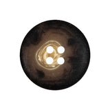 Demitasse and Beige Swirled Semitranslucent 4-Hole Plastic Button - 40L/25.5mm