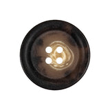 Demitasse and Beige Swirled Semitranslucent 4-Hole Plastic Button - 40L/25.5mm