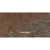 Italian Tan, Charcoal and Cream Striped Boucle Chunky Wool Knit
