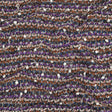 Purple, Burnt Orange and Gray Striped Tactile Cotton and Polyester Knit with Pom Poms