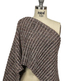 Black, Burgundy and Striped Yellow Chunky Sweater Knit