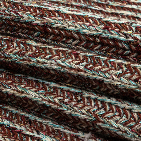 Tanager Turquoise, Rust Orange and Striped Mustard Chunky Sweater Knit