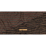 Italian Camel, Gray, and Navy Striped Boucle Wool Sweater Knit