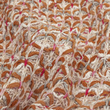 Italian Ivory, Camel and Pink Tactile Cotton and Polyester Sweater Knit