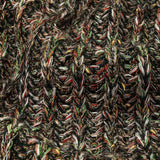 Red, Green and Striped Mustard Chunky Ribbed Blended Wool Sweater Knit