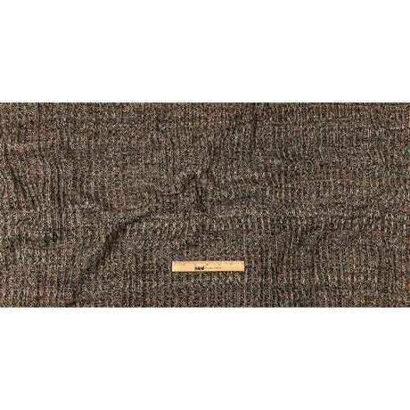 Red, Green and Striped Mustard Chunky Ribbed Blended Wool Sweater Knit
