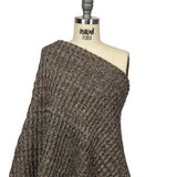 Red, Green and Striped Mustard Chunky Ribbed Blended Wool Sweater Knit