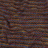 Italian Rust, Fuchsia and Blue Striped Boucled Chunky Wool Sweater Knit