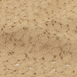 Metallic Gold and Beige Floral Corded Lace