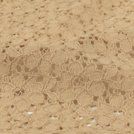 Metallic Gold and Beige Floral Corded Lace
