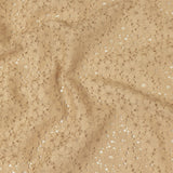 Metallic Gold and Beige Floral Corded Lace