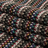 Italian Port Royale, Taupe and Blue Striped Chunky Blended Wool Sweater Knit