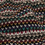 Italian Port Royale, Taupe and Blue Striped Chunky Blended Wool Sweater Knit