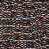 Italian Port Royale, Taupe and Blue Striped Chunky Blended Wool Sweater Knit