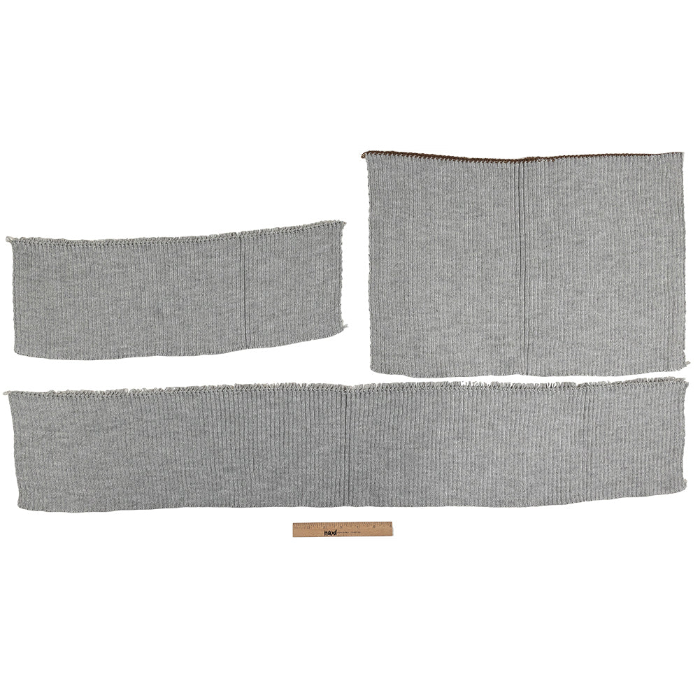 Alta Silver Gray Chunky 2x2 Rib Knit Sweater Trim Bundle - 3pc