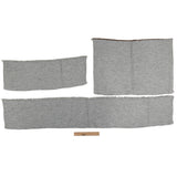 Alta Silver Gray Chunky 2x2 Rib Knit Sweater Trim Bundle - 3pc