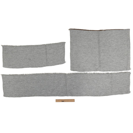Alta Silver Gray Chunky 2x2 Rib Knit Sweater Trim Bundle - 3pc