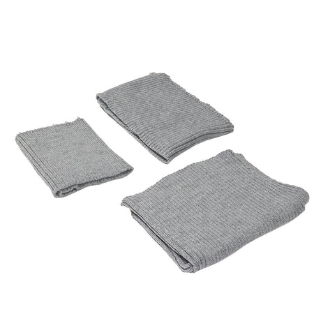 Alta Silver Gray Chunky 2x2 Rib Knit Sweater Trim Bundle - 3pc